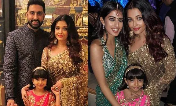 ആകാശ് അംബാനി-ശ്ലോക വിവാഹ നിശ്ചയം; ഗോൾഡൻ ലുക്കിൽ ഐശ്വര്യ റായ് ബച്ചൻ