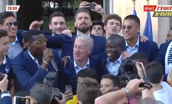 'ഓ കാന്റെ, മെസിയെ തടഞ്ഞവന്‍'; നിശബ്‌ദ പോരാളിയ്‌ക്കായി പാടി പോഗ്ബ, കൂടെ പാടി ടീമും ആരാധകരും