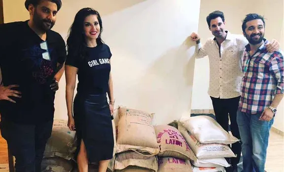 Kerala floods Sunny Leone and Daniel Webber send relief materials
