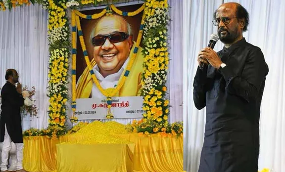 കലൈഞ്ജരില്ലാത്ത തമിഴകം: വികാരാധീനനായി രജനീകാന്ത്