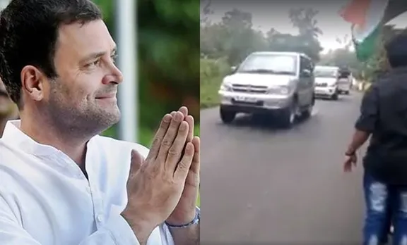 കാത്തു നിന്നവരെ കണ്ട് വണ്ടി ബ്രേക്കിട്ടു; രാഹുല്‍ ഗാന്ധി ഇടിച്ചുകയറിയത് പ്രവര്‍ത്തകരുടെ ഹൃദയത്തിലേക്ക്