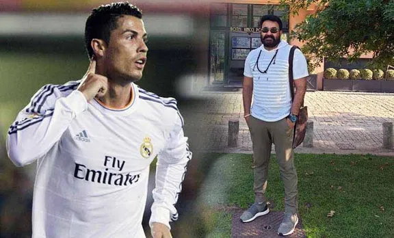 Mohanlal visits Portugal, Football Fans suggest meeting with Cristiano Ronaldo
