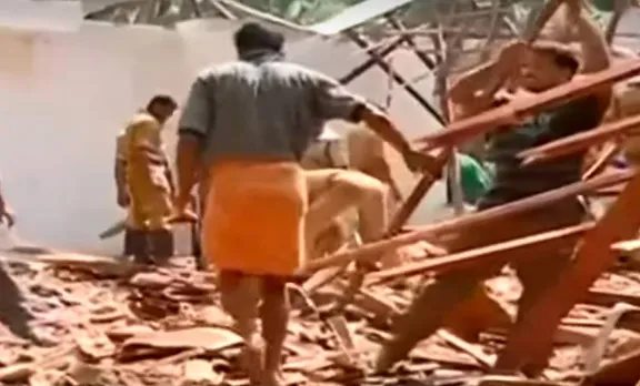 പൊലീസ് പഠന ക്യാമ്പിനിടെ കെട്ടിടത്തിന്റെ മേൽക്കൂര തകർന്നു വീണു; നിരവധി പേർക്ക് പരുക്ക്