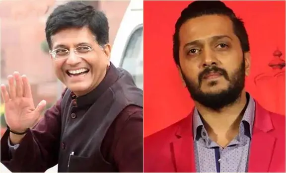 Riteish Deshmukh,റിതേഷ് ദേശ്മുഖ്, Piyush Goyal,പിയുഷ് ഗോയല്‍, Mumbai 26/11 attacks,മുംബെെ ഭീകരാക്രമണം, Vilasrao Deshmukh, BJP, Congress