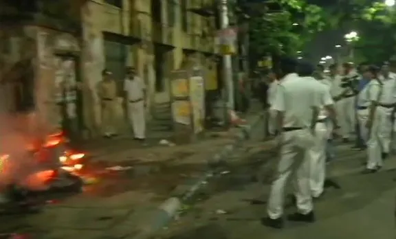 amit shah roadshow violence, amit shah rally clashes, amit shah roadshow fire, amit shah rally fire, amit shah, amit shah kolkata roadshow, amit shah kolkata rally, amit shah bengal rally, amit shah kolkata, kolkata election news, കൊൽക്കത്ത, അമിത് ഷാ, ബംഗാൾ