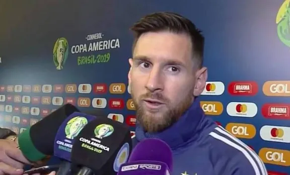 messi,lionel messi, മെസി, Copa America 2019, copa america brazil, champions, കോപ്പ അമേരിക്ക, Lionel Messi, ലയണൽ മോസി, Brazil Copa America Argentina BEAT Chile Red card for Messi, ie malayalam, ഐഇ മലയാളം