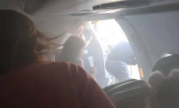 ലാന്‍ഡിങ്ങിനു തൊട്ടുമുന്‍പ് വിമാനത്തിനുള്ളില്‍ പുക; ഭയന്ന് യാത്രക്കാര്‍