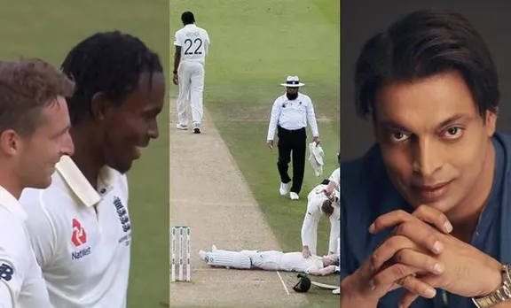 ഏറുകൊണ്ട് വീണ സ്മിത്തിനെ നോക്കി ചിരിച്ചു, കൂസാതെ തിരിച്ചു നടന്നു; ആര്‍ച്ചറെ പൊരിച്ച് അക്തര്‍