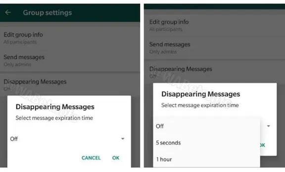 WhatsApp, വാട്സ്ആപ്പ്, WhatsApp disappearing messages, WhatsApp new feature, വാട്സ്ആപ്പ് അപ്ഡേറ്റ്, WhatsApp update, WhatsApp Android, വാട്സ്ആപ്പിൽ പുതിയത്, WhatsApp iOS, ie malayalam, ഐഇ മലയാളം