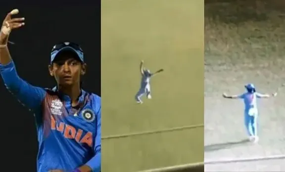 Harmanpreet Kaur, ഹർമൻപ്രീത് കൗർ, Harmanpreet Kaur catch, വീഡിയോ, Harmanpreet Kaur fielding, Harmanpreet Kaur takes stunner, Harmanpreet Kaur catch against West Indies, Harmanpreet Kaur best catch, Women cricket best catches, India Women vs West Indies Women, ie malayalam, ഐഇ മലയാളം