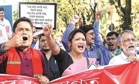 പൗരത്വ ഭേദഗതി ബില്‍: അസമില്‍ പ്രതിഷേധം ശക്തം, 12 മണിക്കൂര്‍ ബന്ദ്