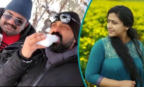 വിശക്കുന്നു, കഴിക്കാനൊന്നുമില്ല; മഞ്ഞുവാരി തിന്ന് ചാക്കോച്ചന്‍, പഞ്ഞി മിഠായി അല്ലേയെന്ന് അനു സിത്താര 