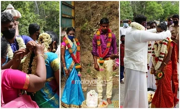'അതിരുകള്‍' മുറിച്ച് മൂന്ന് പുതുജീവിതം; കൊറോണക്കാലത്ത് വിവാഹങ്ങള്‍ക്ക് വേദിയായി കേരള-തമിഴ്‌നാട് അതിര്‍ത്തി
