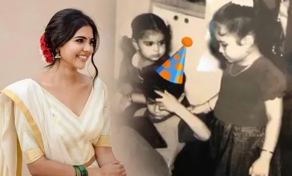 kalyani priyadarshan, kalyani priyadarshan childhood photo, pranav mohanlal childhood photo