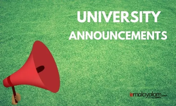 university announcements, ie malayalam