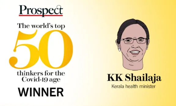 കോവിഡ് 19: രാജ്യാന്തര അംഗീകാരം നേടി ശൈലജ ടീച്ചർ, ലോകത്തെ 50 ചിന്തകരിൽ ഒന്നാമത്