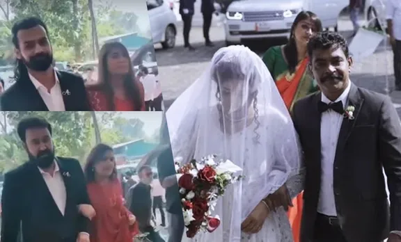 mohanlal, mohanlal photos, anthony perumbavoor daughter marriage, മോഹൻലാൽ, anthony perumbavoor, mohanlal anthony perumbavoor family, Indian express malayalam, IE malayalam