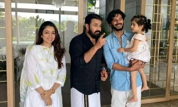 Mohanlal, Dulquer Salmaan, Mohanlal and Dulquer Salmaan family, മോഹൻലാൽ, Dulquer Salman daughter, Dulquer salman daughter video, Maryam Ameerah Salmaan, ദുൽഖർ സൽമാൻ, മറിയം അമീർ സൽമാൻ, Indian express malayalam, IE malayalam