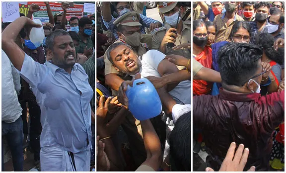 Suicide Attempt by PSC Rank Holders Protest Near secretariat, Suicide Attempt, PSC Rank Holders, PSC Rank Holders Protest, PSC Rank Holders Protest Near secretariat, ആത്മഹത്യാ ശ്രമം, പിഎസ്‌സി, ഉദ്യോഗാർത്ഥികൾ, ie malayalam