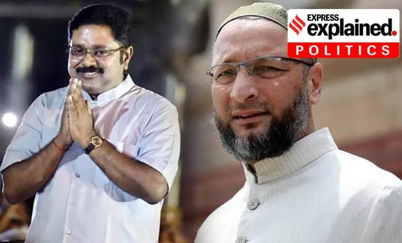 Tamil Nadu elections, Tamil Nadu polls, T T V Dhinakaran, Asaduddin Owaisi, T T V Dhinakaran Asaduddin Owaisi alliance, AIAMK AIMIM alliance, ദിനകരൻ, ഒവൈസി, എഐഎംഐഎം, എഎംഎംകെ, തമിഴ്നാട്, തമിഴ്നാട് തിരഞ്ഞെടുപ്പ്, ie malayalam