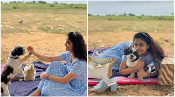 Keerthy Suresh, കീർത്തി സുരേഷ്, Keerthy Suresh pet dog, Keerthy Suresh quarantine, Keerthy Suresh photos, Indian express malayalam, IE malayalam