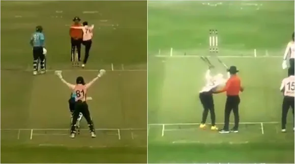 അമ്പയറോടുള്ള ദേഷ്യം സ്റ്റംപിൽ തീർത്ത് ഷാക്കിബ് അൽ ഹസ്സൻ; വീഡിയോ