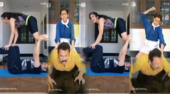 Krishna Kumar, Krishna Kumar family, Ahaana Krishna, Ahaana Krishna photos, Ahaana Krishna video, Hansika Krishna, Ahaana krishna sisters, Krishnakumar family, Ahaana sisters dance, Krishnakumar family tiktok video, Indian express malayalam, IE Malayalam