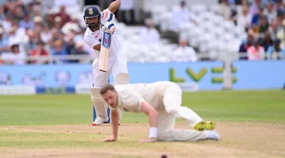 Rohit Sharma, Rohit Sharma pull shot, Rohit Sharma Ollie Robinson, india vs england nottingham test, day 3 india vs England, ie malayalam
