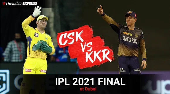KKR vs CSK, KKR vs CSK Live Score, Kolkata Knight Riders vs Chennai Super Kings, KKR vs CSK Final Live Score, KKR vs CSK live score, KKR vs CSK live Updates, IPL Final, IPL Final Live Updates, IPL news, IPL Chennai Kolkata match, IPL Final, IPL News, CSK,Chennai Super Kings, Eion Morgan, IPL 2021, IPL Final, KKR, Kolkata Knight Riders, MS Dhoni, എം എസ് ധോണി, ഐപിഎല്‍ 2021, ഐപിഎല്‍ ഫൈനല്‍, ഓയിന്‍ മോര്‍ഗന്‍, കൊല്‍ക്കത്ത നൈറ്റ് റൈഡേഴ്‌സ്, ചെന്നൈ സൂപ്പര്‍ കിംഗ്‌സ്