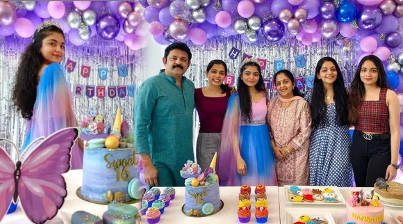 Ahaana Krishna, Hansika Krishna birthday cake, Hansika Krishna birthday celebration, Ahaana Krishna photos, Ahaana Krishna video, Hansika Krishna, Ahaana krishna sisters, Krishnakumar family, Ahaana sisters dance, Krishnakumar family tiktok video
