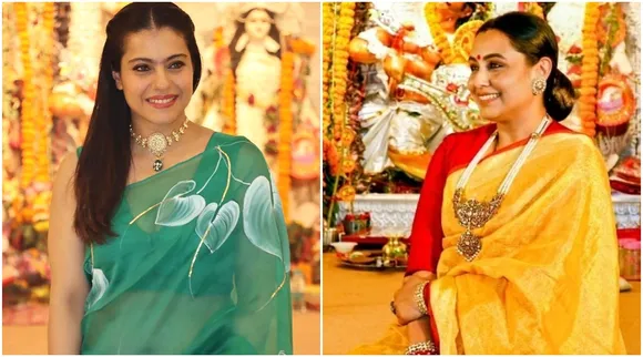 kajol, Rani Mukerji, kajol durga puja, kajol durga ashtami, kajol photos, kajol son yug, kajol with son yug, durga ashtami, durga ashtami puja, durga festival 2021, kajol with tanuja, actor tanuja, kajol family
