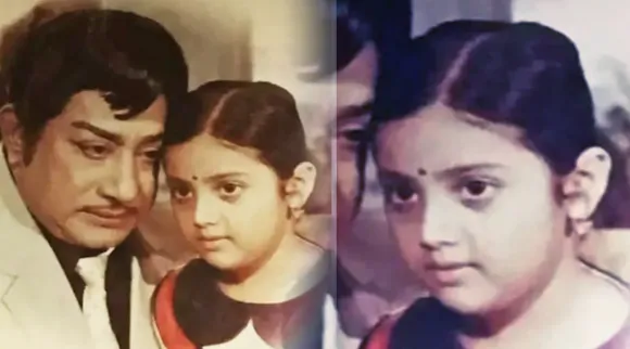 Meena, Sivaji Ganesan, Meena daughter, Meena daughter Nainika, Meena childhood photo