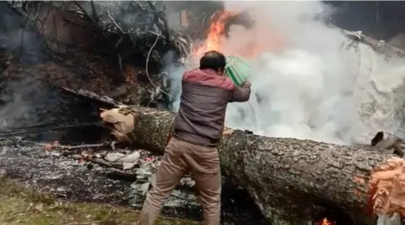 അപകടം ഹെലിപാഡിന് 10 കിലോമീറ്റർ അകലെ; ചിത്രങ്ങൾ