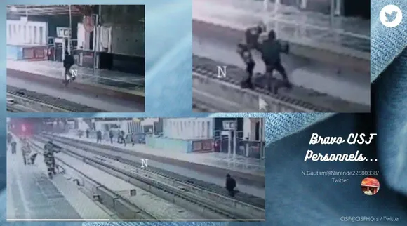 Delhi metro rescue, CISF, viral video, ie malayalam