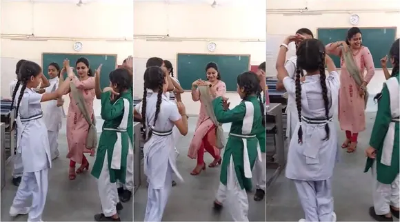 delhi teacher, dance video