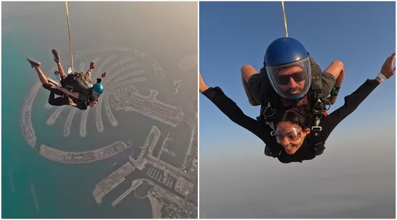 Ahaana Krishna, Ahaana Krishna Sky Dive video, Ahaana Krishna Dubai photos, Sky Dive video