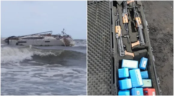 Maharashtra boat, Raigarh, Maharashtra arms haul