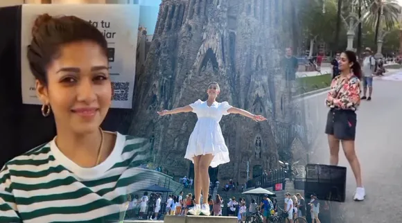 Nayanthara, Nayanthara in streets of Barcelona, Nayanthara Spain holiday photos