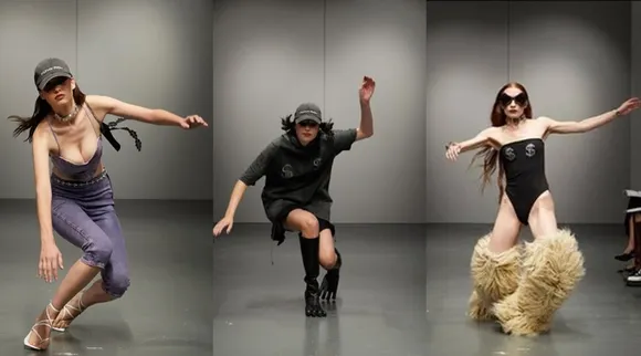 milan fashion week, AVAVAV models fall down