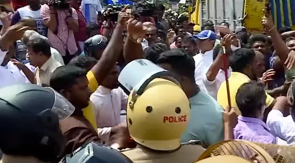 vizhinjam,trivadrum,kerala,prptest