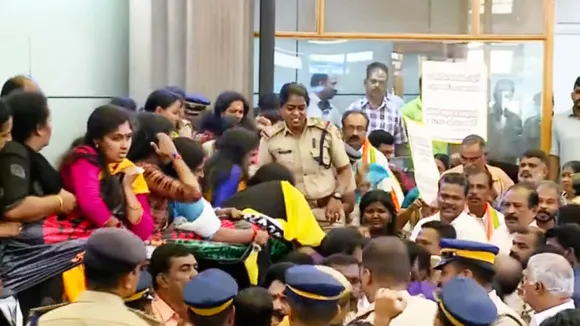 bjp protest,kerala,protest