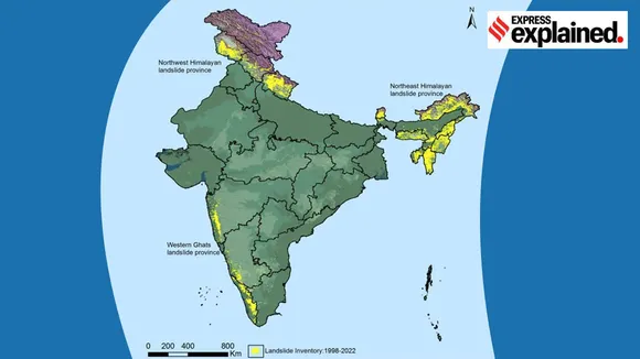 India landslides, landslides in India, landslides, natural calamities, Explained Sci-Tech, Climate change, global warming, Explained Climate, Explained, Current Affairs, ISRO, kerala, landslides, india
