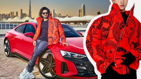 Dulquer Salman Top gear india cover shoot, Dulquer Salman puffer Jacket, red DIVERSITY GT 1.1 PUFFER JACKET price