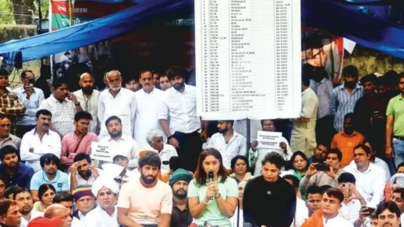 wrestlers protest, ie malayalam