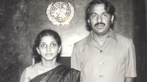 Oomen Chandy with Wife Mariyamma