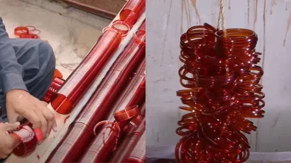 Glass Bangle Making Process | Glass Bangle making video