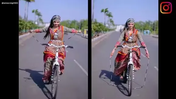 Bhopal dancer Bushra | skip rope while cycling