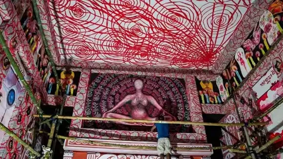 Durga Puja Kolkata | Pathuriaghata Pancher Palli | Menstrual hygiene awareness | Durga Puja pandal theme | Ritumati theme