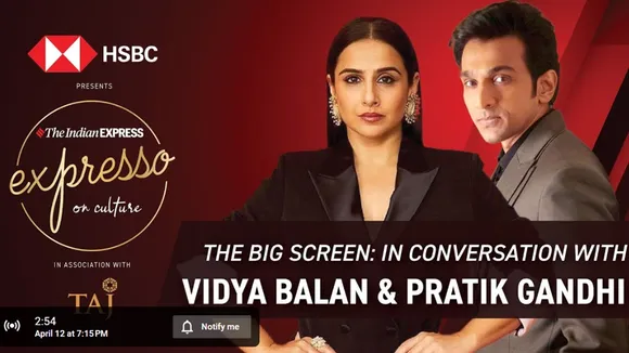 Actress Vidya Balan in conversation with Pratik Gandhi