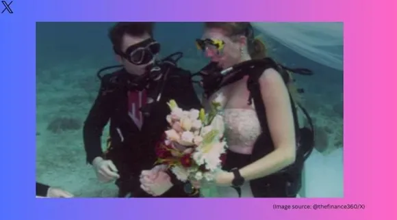 couple marriage in red sea